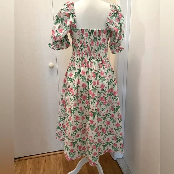 Hill House Pink and White Smocked Sundress - Picture 2 of 5